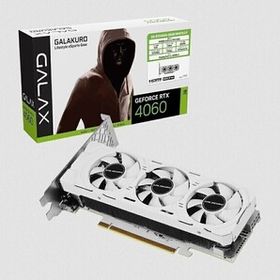 ロープロ対応 玄人志向/GALAX nVIDIA RTX4060 8GB 白 GK-RTX4060-E8GB/WHITE/LP BOX 8pin x1 2スロ PCI-E グラフィックボード