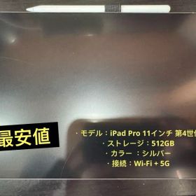 美品✨iPadPro11インチ 第4世代 Wi-Fi+5G 512GB pen付