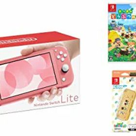 【限定品】Nintendo Switch Lite コーラル&あつまれ どうぶつの森 -Switch&Lite専用 ハードカバー 専用液晶保護フィルム