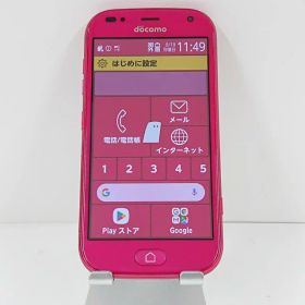 らくらくスマートフォン me F-01L ドコモ ピンク 送料無料 本体 c13966 【中古】