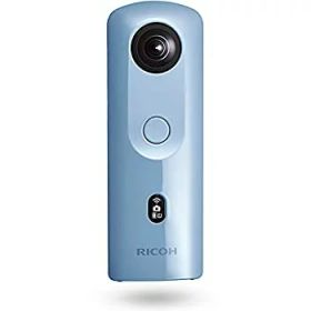 【中古】(非常に良い)RICOH THETA SC2 BLUE ブルー 360度全天球カメラ 360°手振れ補正機能搭載 4K動画 進化したHDR合成機能 (THETA SC比 2.4倍の処理速度アップ、最
