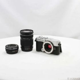 〔中古品〕 OLYMPUS PEN E-P7 EZダブルズームキット シルバー【198】