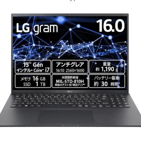 16インチノートPC LG gram 16ZB90R-MA78J