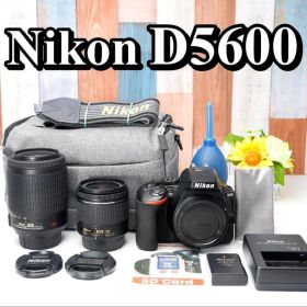 【豪華セット】Nikon D5600 Wレンズ★スマホ転送OK★届いてすぐ使える