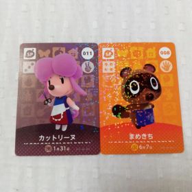 おまとめ割有 amiiboカード どうぶつの森 カットリーヌ まめきち ２枚組