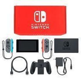 中古ニンテンドースイッチハード Nintendo Switch本体 カラーカスタマイズ /Joy-Con(L/R)グレー/Joy-Conストラップ：ネオン