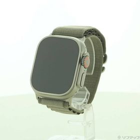 【中古】Apple(アップル) Apple Watch Ultra 2 GPS + Cellular 49mm チタニウムケース オリーブアルパインループ 【276-ud】