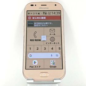 らくらくスマートフォン me F-01L ドコモ ゴールド 送料無料 本体 c13925 【中古】