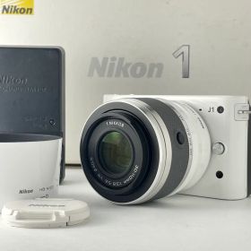 【ショット数1000.・返品保証】Nikon1 J1 ホワイト レンズキット