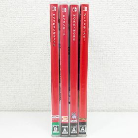 【ケース付、動作確認済・送料込】ビリオンロード、グーニャモンスター、ワークワーク、パワプロクンポケットR 計4本セットSwitch 任天堂 ソフト スイッチ まとめ売り