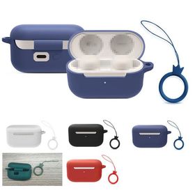 Amazon Echo Buds (2nd Gen) ケース ストラップ付き シリコン シンプル 保護カバー アマゾンエコー バッズ (第2世代) おすすめ おしゃれ カバー 傷つき防止