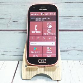 docomo F-03K ピンク らくらくスマートフォン me 本体 白ロム SIMロック解除済み SIMフリー B945580