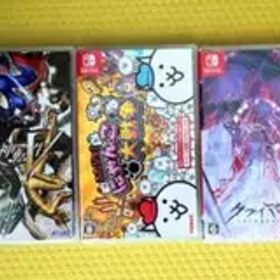 Switchソフト3枚セット、真女神転生V・ふたりでにゃんこ大戦争・クライマキナ