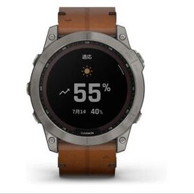 GARMIN ガーミン fenix 7X Sapphire Dual Power フェニックス サファイア デュアルパワー Ti / Chestnut Leather Band