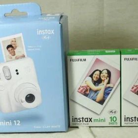 チェキ instax mini 12 クレイホワイト フイルム20枚 未開封