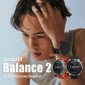 Amazfit Balance 2 アマズフィット公式ストア スマートウォッチ 音声操作 ゴルフ機能 AI 21日間バッテリー GPS内蔵 10ATM 健康管理