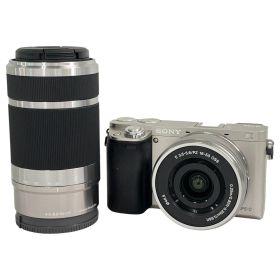 SONY ILCE-6000 ミラーレス 一眼カメラ レンズ2個付 シルバー 中古 N10695478