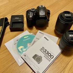 送料無料 Nicon D3300 S数4002枚 中古良品 デジタル一眼レフ 18-55 55-200 レンズセット ダブルズームキット