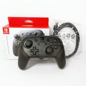【中古品】Nintendo Switch 純正プロコントローラー ブラック〇YR-53298〇