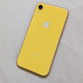 美品 iPhone XR 128GB SIMフリー 顔認証 本体 イエロー
