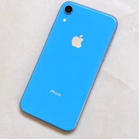 美品 iPhone XR 128GB SIMフリー 顔認証 本体 ブルー