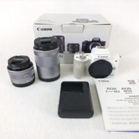【09】Canon キャノン EOS kiss M2 kit ミラーレス一眼 15-45 55-200 中古 現状品 251209J6736