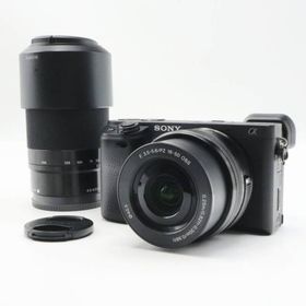 ソニー(SONY)の動作確認済 SONY ソニー α6400 ブラック ダブルズームレンズキット 16-50mm F3.5-5.6/55-210mm F4.5-6.3 デジタル一眼カメラ S10-t036(デジタル一眼)