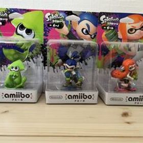 未開封 amiibo ガール オレンジ ボーイ ブルー イカ グリーン アミーボ トリプルセット スプラトゥーン