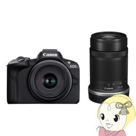 【12/10は期間限定クーポン発行】ミラーレス一眼デジタルカメラ Canon キャノン EOS R50 ダブルズームキット [ブラック]【/srm】【KK9N0D18P】