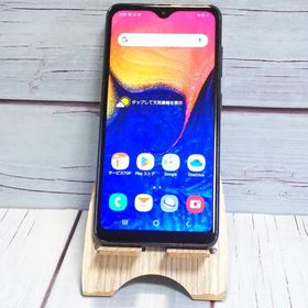 au Galaxy A20 SCV46 Black 本体 白ロム SIMロック解除済み SIMフリー C164195