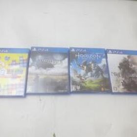 中古品 ゲーム プレイステーション4 PS4ソフト 4点 ニーア オートマタ Horizon Zero Dawn 等 グッズセット