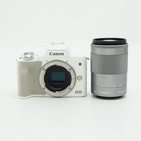 ◇【Canon キヤノン】EOS Kiss M＋EF-M55-200mm F4.5-6.3 IS STM ミラーレス一眼カメラ ホワイト