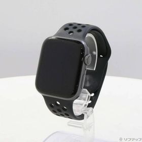 〔中古〕Apple(アップル) Apple Watch Series 4 Nike+ GPS 44mm スペースグレイアルミニウムケース アンスラサイト／ブラックNikeスポーツバンド〔247-ud〕