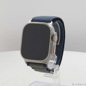 〔中古〕Apple(アップル) Apple Watch Ultra 2 GPS + Cellular 49mm チタニウムケース ブルーアルパインループ〔258-ud〕