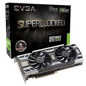 【中古】EVGA GeForce GTX 1070 SC GAMING ACX 3.0, Whisper Silent Cooling Graphics Card 08G-P4-6173-KR