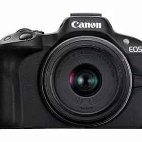 【中古】「非常に良い」Canon ミラーレス一眼カメラ EOS R50 標準ズームレンズキット(RF-S18-45) ブラック/APS-C/約375g EOSR50BK-1845ISSTMLK