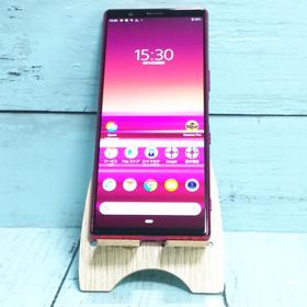 au Xperia5 SOV41 レッド 本体 白ロム SIMロック解除済み SIMフリー 555593