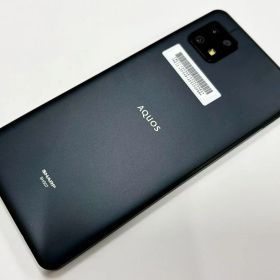 【中古B】SIMフリー AU版 AQUOS sense6s SHG07 ブラック 白ロム
