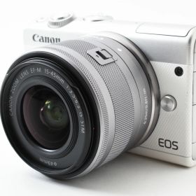 【中古】Canon キヤノン EOS M100 EF-M15-45IS STM レンズキット ホワイト