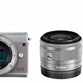 【中古】「非常に良い（無料延長保証）」Canon ミラーレス一眼カメラ EOS M100 ダブルズームキット グレー EOSM100GY-WZK