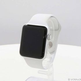 〔中古〕Apple(アップル) Apple Watch Series 3 GPS 42mm シルバーアルミニウムケース ホワイトスポーツバンド〔247-ud〕