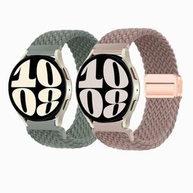 編組 マグネット コンパチブル Samsung Galaxy Watch 6/6 Classic/5/5 pro/4/4 Classic/3 41mm/Active 2/Active for Amazfit