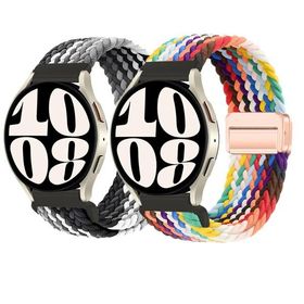 編組 マグネット コンパチブル Samsung Galaxy Watch 6/6 Classic/5/5 pro/4/4 Classic/3 41mm/Active 2/Active for Amazfit