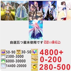 【画像の所持】聖晶石4800-5000個+果実280-320個+呼符0-200枚+その他 | FGOのアカウントデータ、RMTの販売・買取一覧