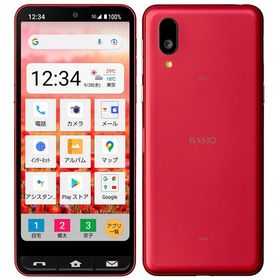 SIMフリー BASIO active SHG09 レッド 64GB