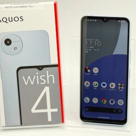 【中古A】AQUOS wish4 A402SH ブルー バッテリー【80％以上】 SIMフリー 白ロム