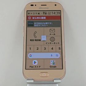 らくらくスマートフォン me F-01L ドコモ ゴールド 送料無料 本体 c13925