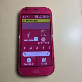SIMフリー らくらくスマートフォン me F-01L ピンク 美品
