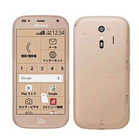 【中古】 F-01L らくらくスマートフォンme ゴールド SIMフリー 本体 ドコモ Aランク スマホ【送料無料】 f01lgl8mtm
