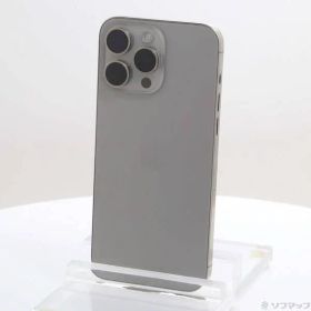 〔中古品〕 iPhone15 Pro Max 256GB ナチュラルチタニウム MU6R3J／A SIMフリー【349】